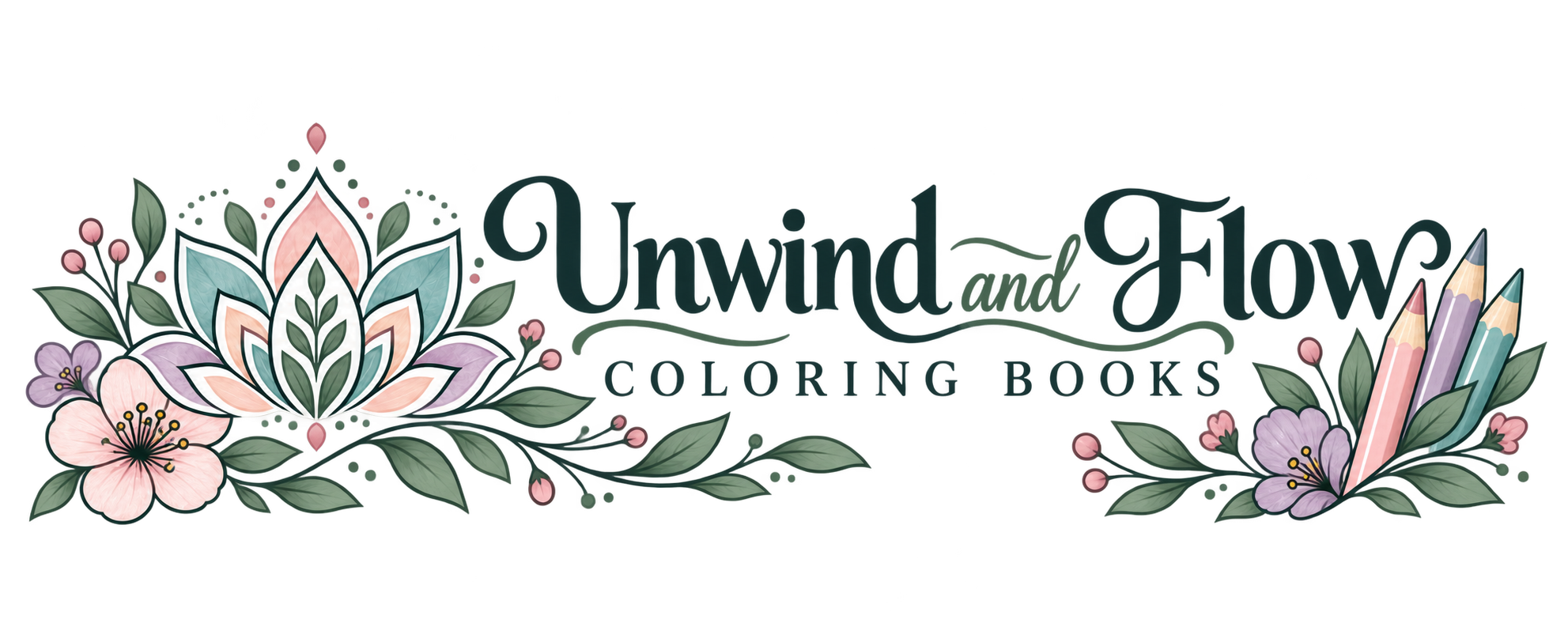 Unwind and Flow Coloring Books